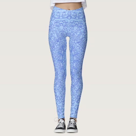 Leggings bleu bleu bleu (Devant)
