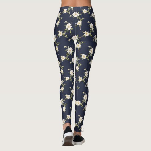 Leggings Bleu bleu floral (Dos)