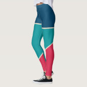 Leggings Bleu bleu marine rouge turquoise (Gauche)