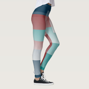 Leggings bleu bordeaux turquoise