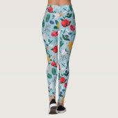 Leggings Bleu botanique Fleur sauvage (Dos)