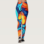 Leggings Bleu brillant Abstrait (Dos)