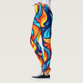 Leggings Bleu brillant Abstrait (Gauche)