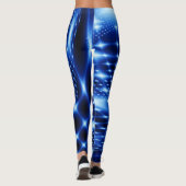 Leggings Bleu brillant fractal (Dos)