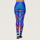 Leggings ~bleu brillant violet jaune ~ Original (Dos)