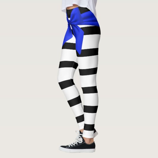 Leggings Bleu brun noir et blanc (Gauche)