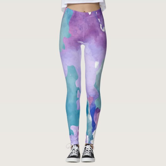 Leggings Bleu camouflage (Devant)