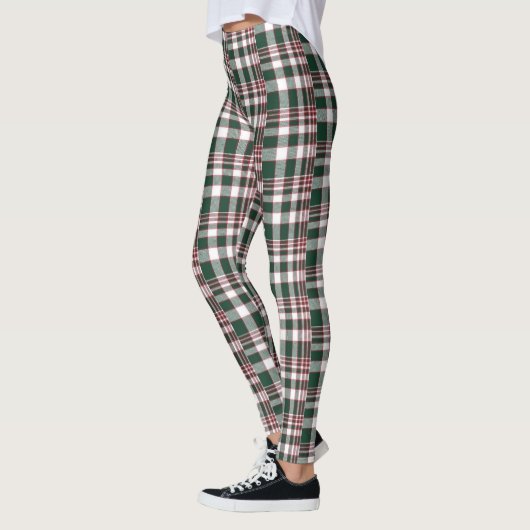Leggings Bleu Checker Empreintes toutes-sur-impression (Gauche)