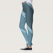 Leggings Bleu chic sous Gris Bandé Impression (Gauche)