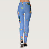 Leggings Bleu ciel | Formes biomorphes | Kandinsky | (Dos)