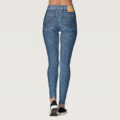 Leggings Bleu clair Acide Washed Denim Skinny Jeans (Dos)