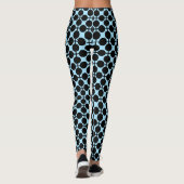Leggings Bleu clair avec géométrie noire (Dos)