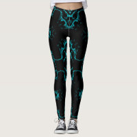 Bleu clair avec Motif kaléidoscope noir #1