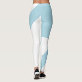 Leggings Bleu clair (bleu pâle pour bébé) et blanc asymétri (Dos)