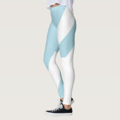 Leggings Bleu clair (bleu pâle pour bébé) et blanc asymétri (Gauche)