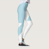 Leggings Bleu clair (bleu pâle pour bébé) et blanc asymétri (Droite)
