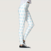 Leggings Bleu clair de base - Hauteurs blanches (Droite)