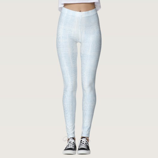 Leggings Bleu Clair Lin Faux (Devant)