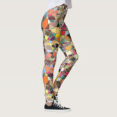Leggings Bleu clair rose jaune orange violet mosaïque (Droite)