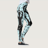 Leggings Bleu clair Travail Il Yoga Pose Silhouette (Droite)