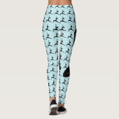 Leggings Bleu clair Travail Il Yoga Pose Silhouette (Dos)