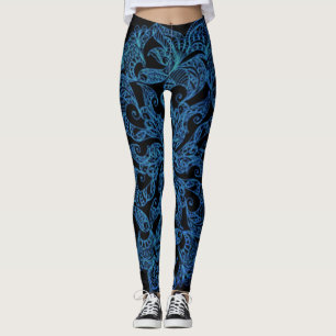 Leggings Bleu, copie de mode, motif