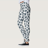 Leggings Bleu Daisy Floral Cute Exercice (Gauche)