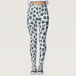 Leggings Bleu Daisy Floral Cute Exercice<br><div class="desc">#zazzlemade</div>