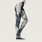 Leggings Bleu de carte de Vieux Monde (Droite)