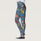 Leggings Bleu de feuillage d'automne (Gauche)
