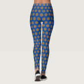 Leggings Bleu de la nourriture de chips au chocolat amusant (Dos)
