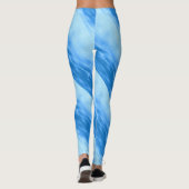 Leggings Bleu de motif d'ondulation de vague de mer de (Dos)