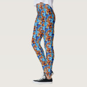 Leggings Bleu de poisson orange Koi (Gauche)