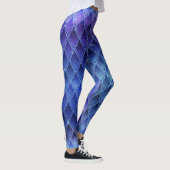 Leggings Bleu Dégradé Dragon Écailles Leggements (Droite)