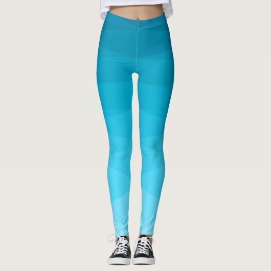 Leggings Bleu dégradé Polygonal (Devant)