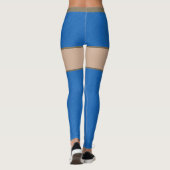 Leggings Bleu Denim Jeans Shorts Peau Tights & Thighboots (Dos)