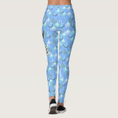 Leggings Bleu des couleurs de sirène (Dos)