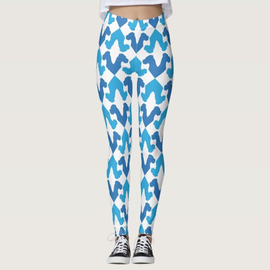 Leggings Bleu des Grands Danois (Devant)