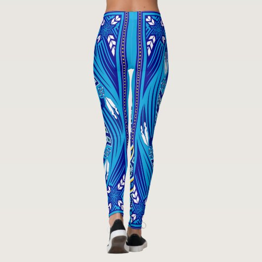 Leggings Bleu d'esprit de vent (Dos)
