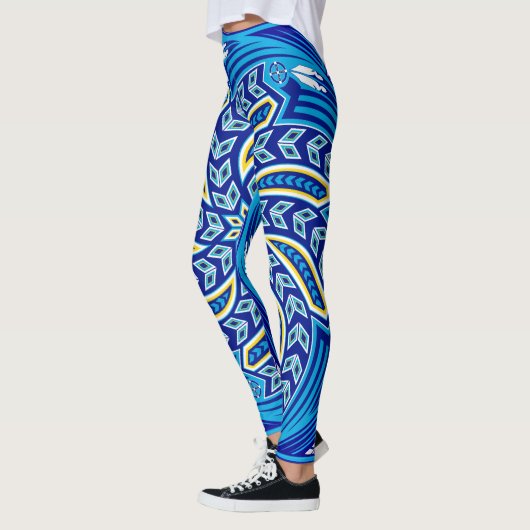 Leggings Bleu d'esprit de vent (Gauche)