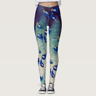 Leggings Bleu d'oiseaux