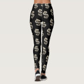 Leggings Bleu Dollar Argent Connexion Noir (Dos)