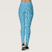 Leggings Bleu Eau Piscine Vagues (Dos)