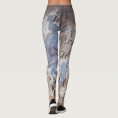 Leggings bleu et beige Abstrait (Dos)