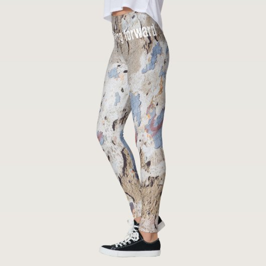 Leggings bleu et beige Abstrait (Gauche)