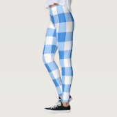 Leggings Bleu et blanc En vichy À damiers Motif (Gauche)