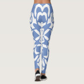 Leggings bleu et blanc "Ratti_Creative_Arts" (Dos)