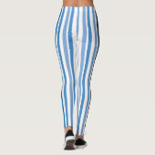 Leggings Bleu et blanc rayé (Dos)