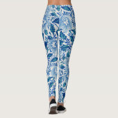 Leggings Bleu et blanc splendide apparence asiatique (Dos)