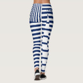 Leggings Bleu et blanc sur bandes (Dos)